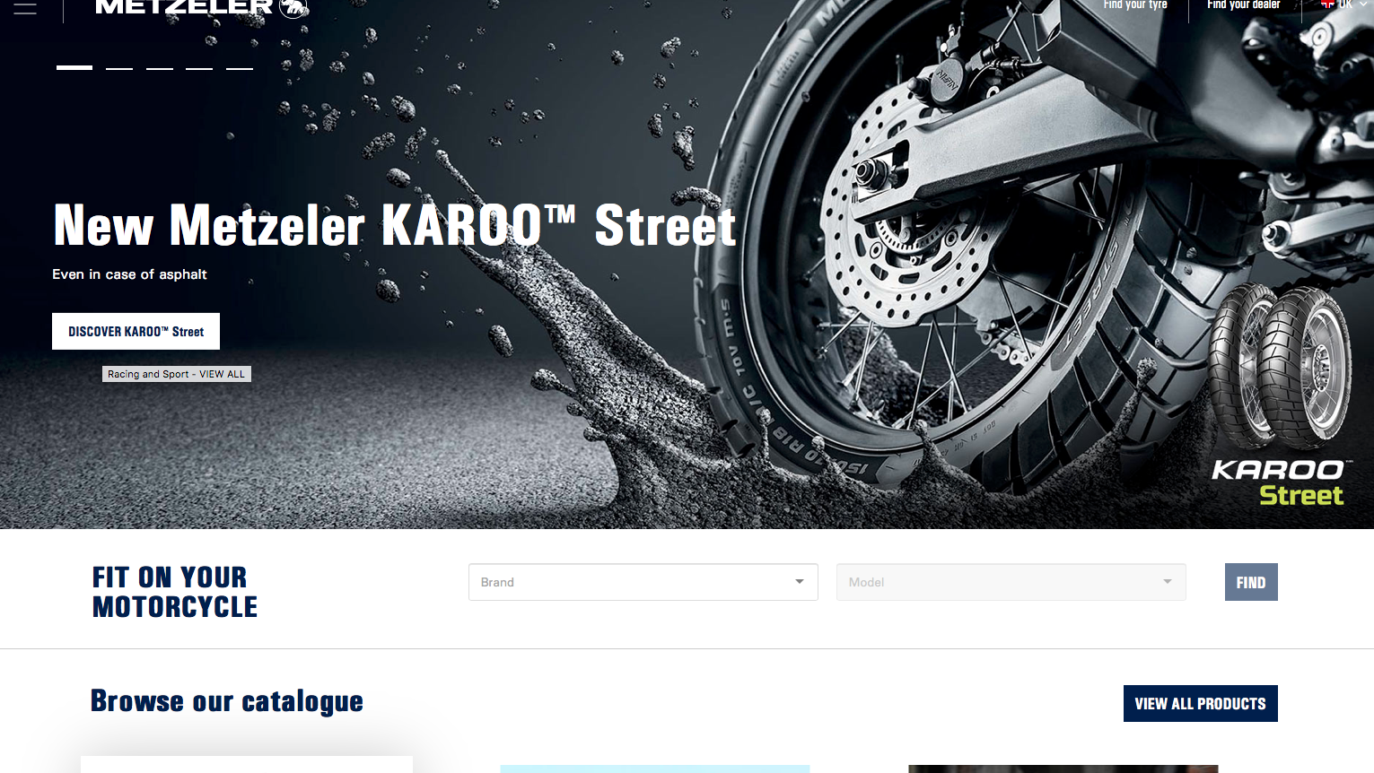 Metzeler website